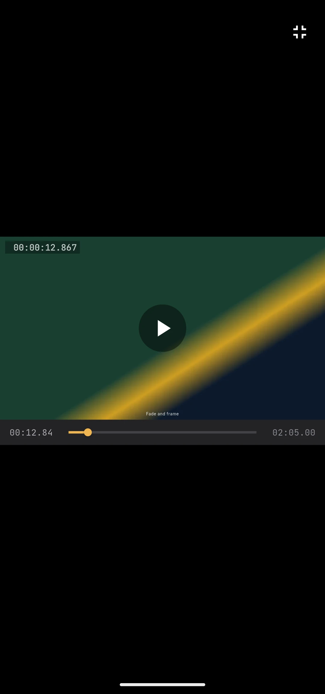 Video preview with a caption rendered as a Flutter overlay